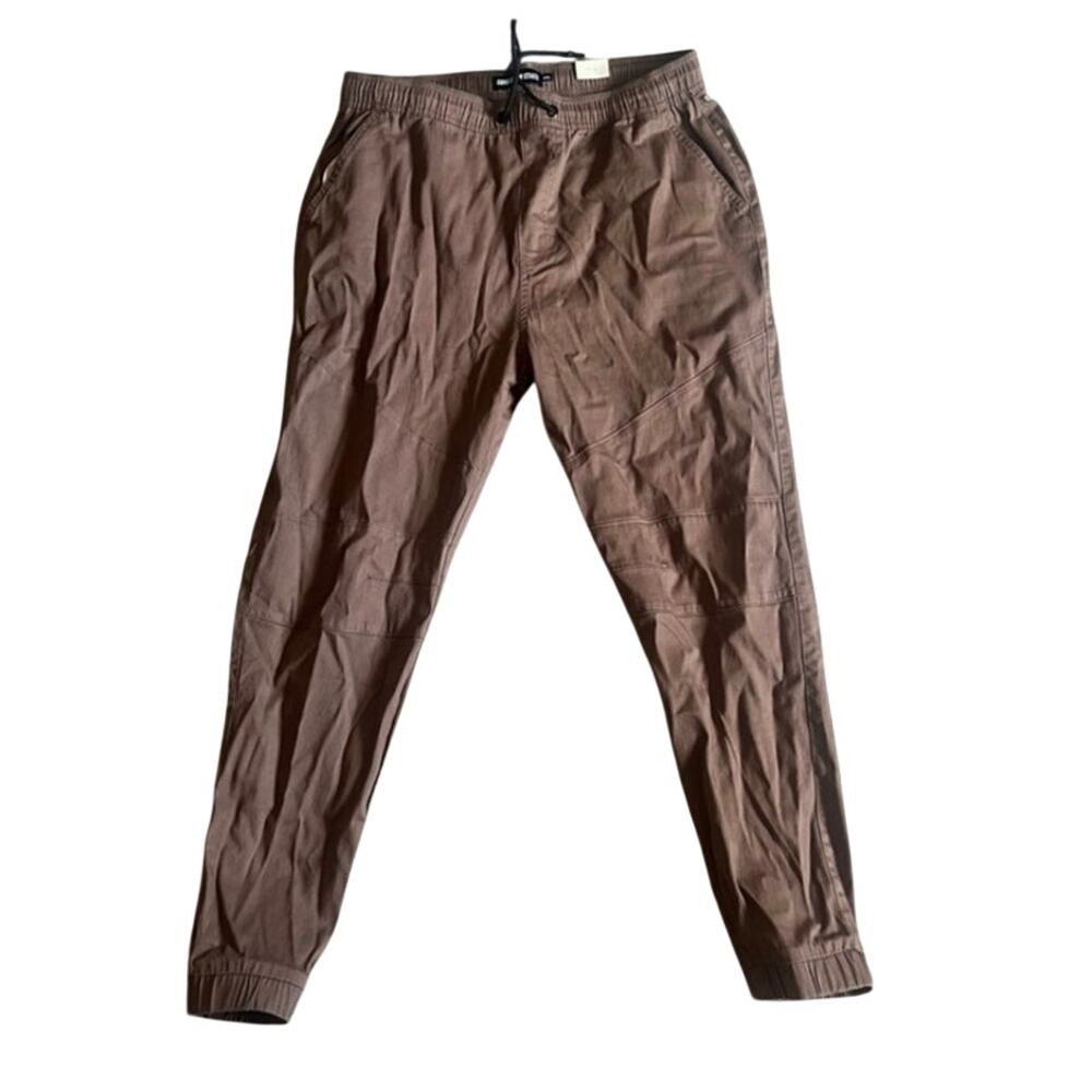 Sovereign‎ State Jogger Pants Mens 2XL Brown Elastic Waist Drawstring Casual NWT